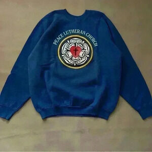 90’s Crewneck Peace Lutheran Church poly blend 90’s crew: XL